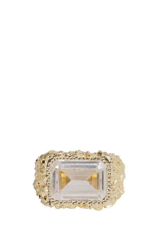 Rectangle Crystal Ring