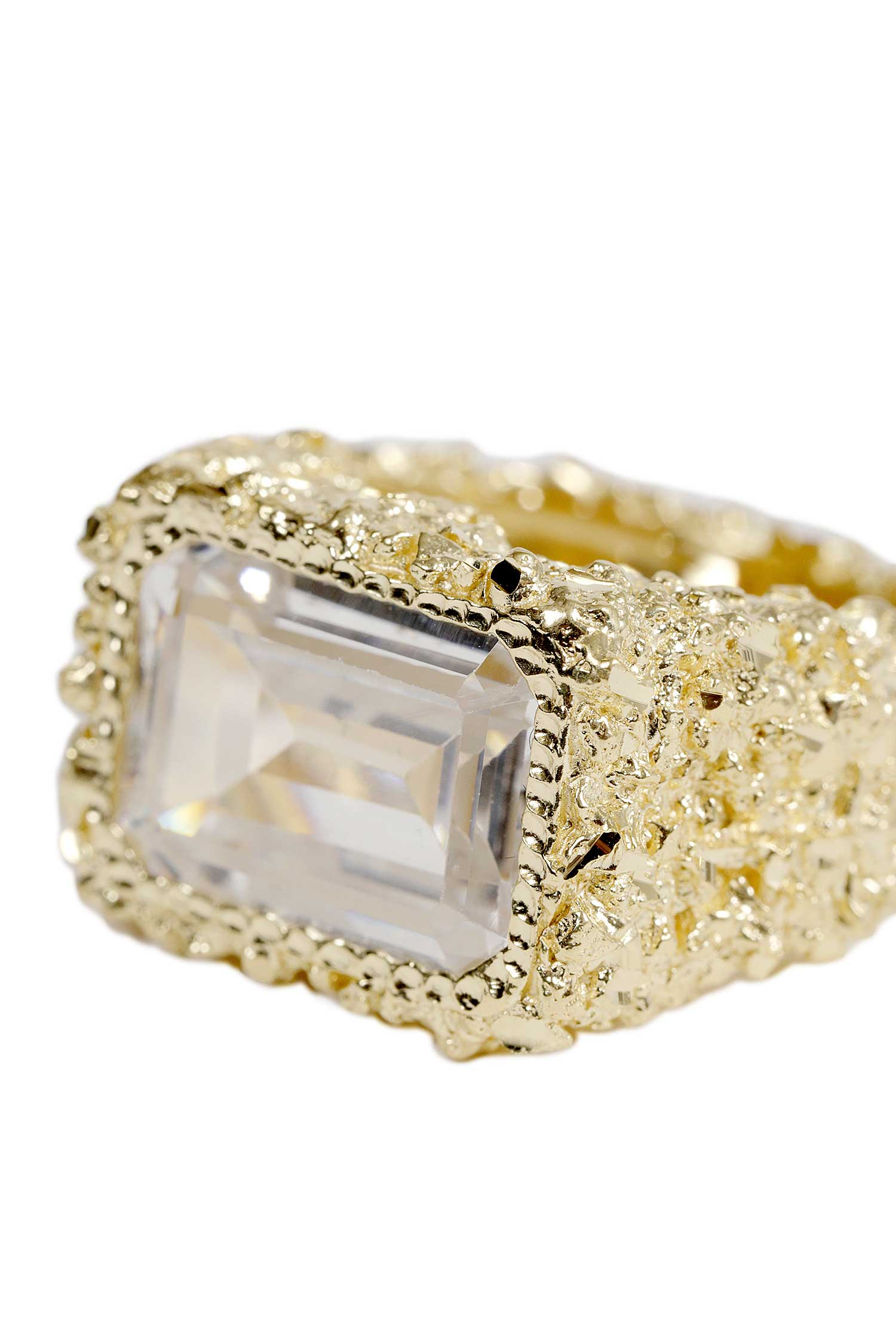 Rectangle Crystal Ring