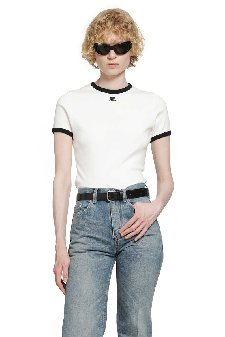 COURRÈGES Signature Contrast T-Shirt woman