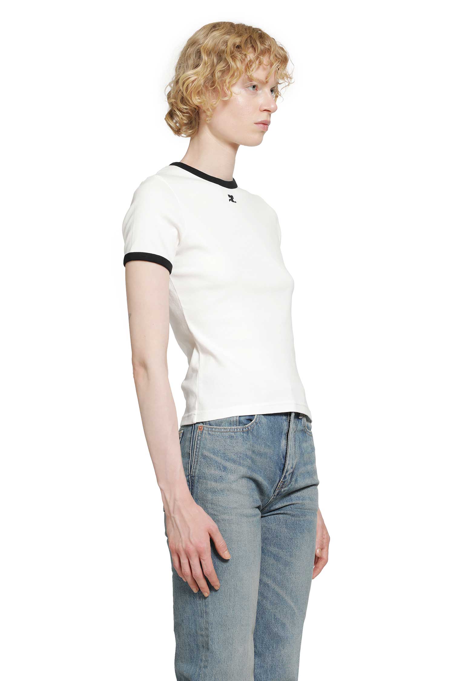 COURRÈGES Signature Contrast T-Shirt woman
