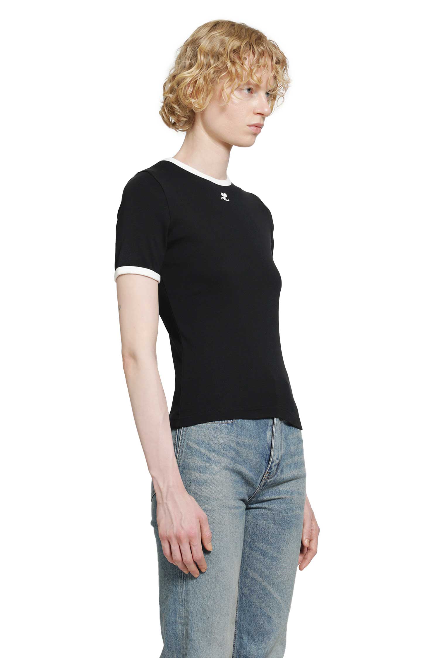 COURRÈGES Signature Contrast T-Shirt woman