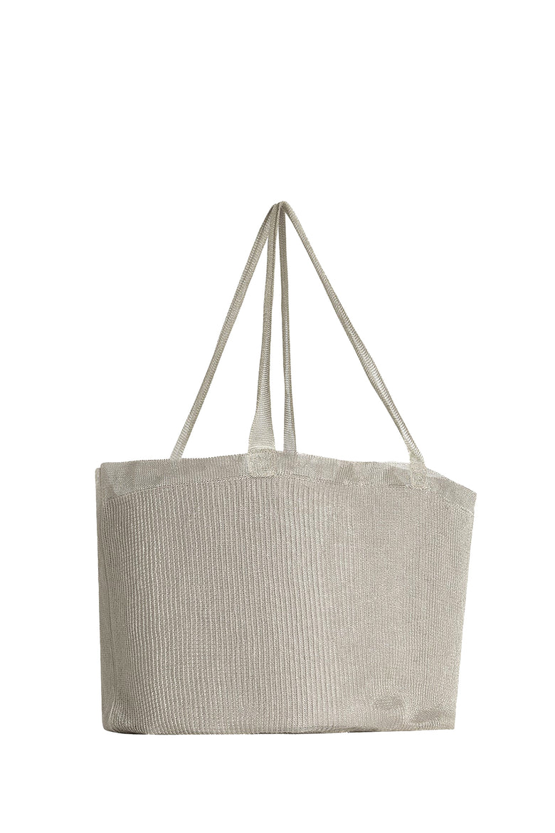 THE ROW WOMAN SILVER TOTE BAGS