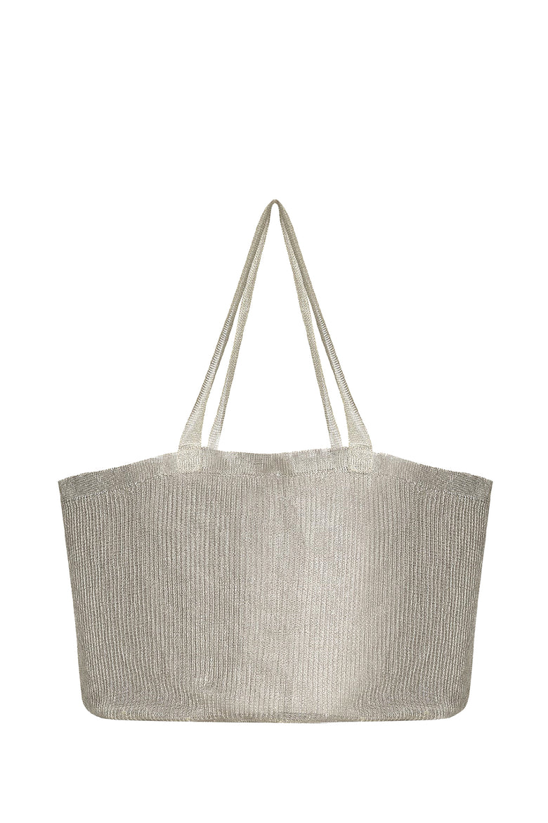 THE ROW WOMAN SILVER TOTE BAGS