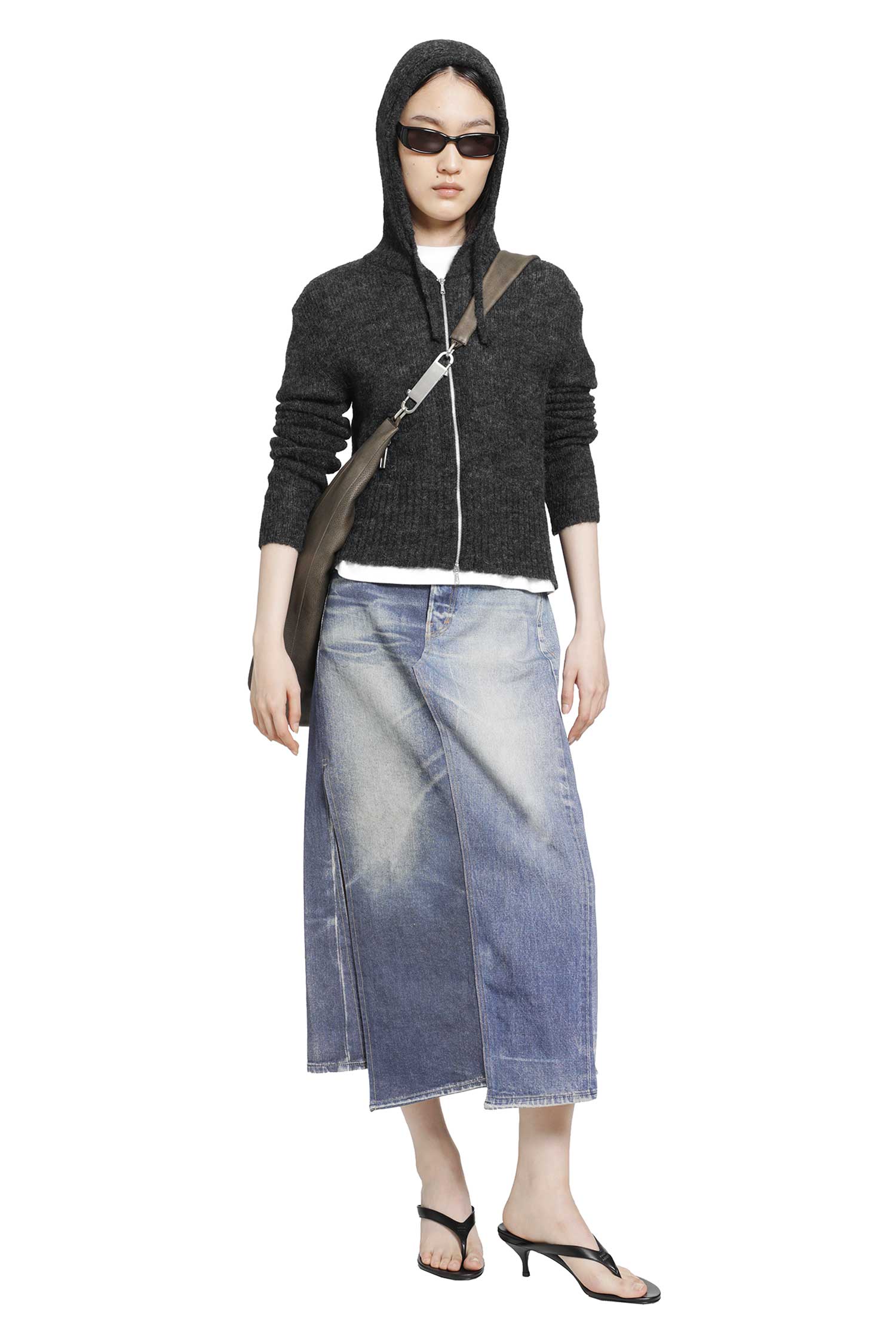 OUR LEGACY Compact Hood Zip-Up Sweater woman