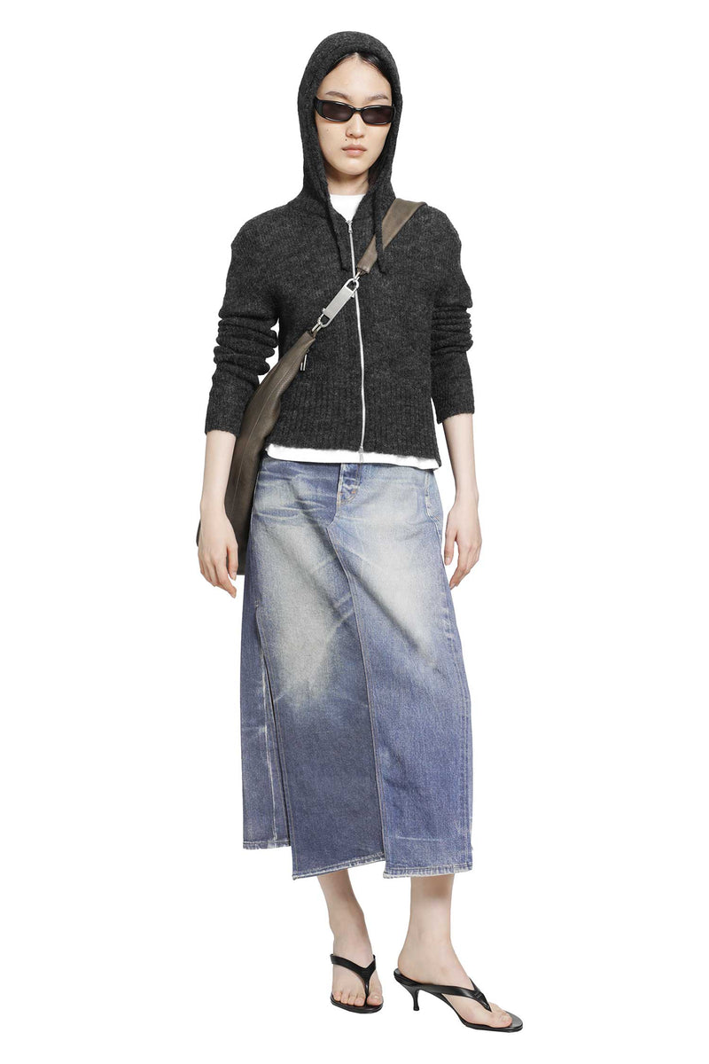 OUR LEGACY Compact Hood Zip-Up Sweater woman