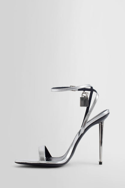 TOM FORD WOMAN SILVER SANDALS & SLIDES