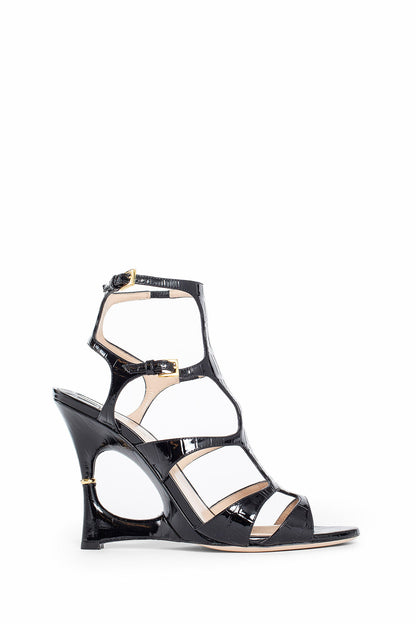 Antonioli TOM FORD WOMAN BLACK SANDALS & SLIDES