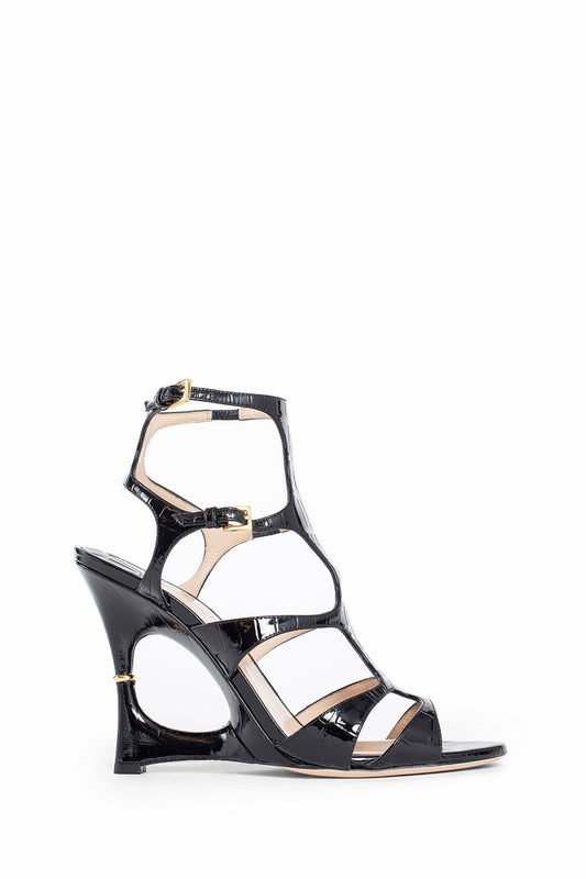 TOM FORD WOMAN BLACK SANDALS & SLIDES