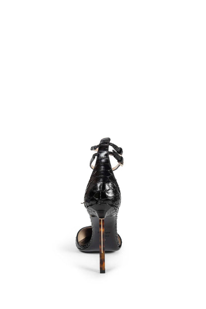 Printed Python T Strap Pumps