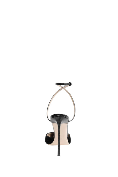 Leather and Velvet Selen Pumps