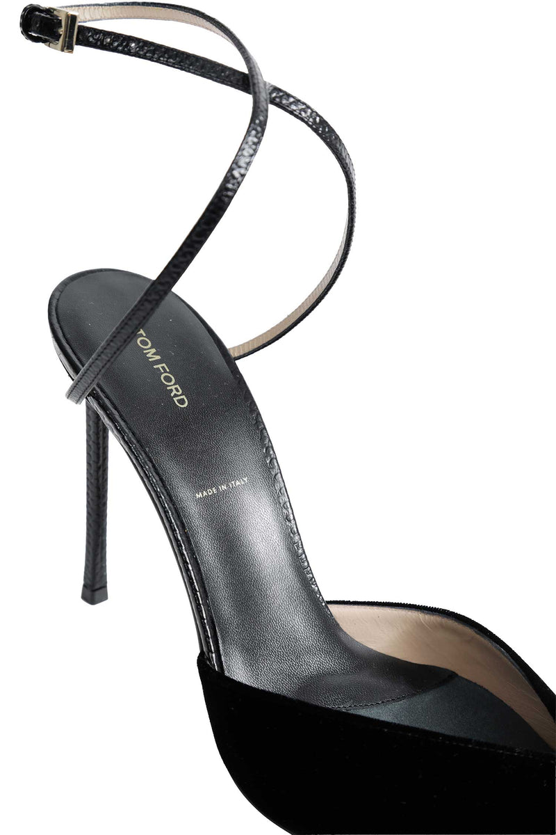 TOM FORD Leather and Velvet Selen Pumps woman