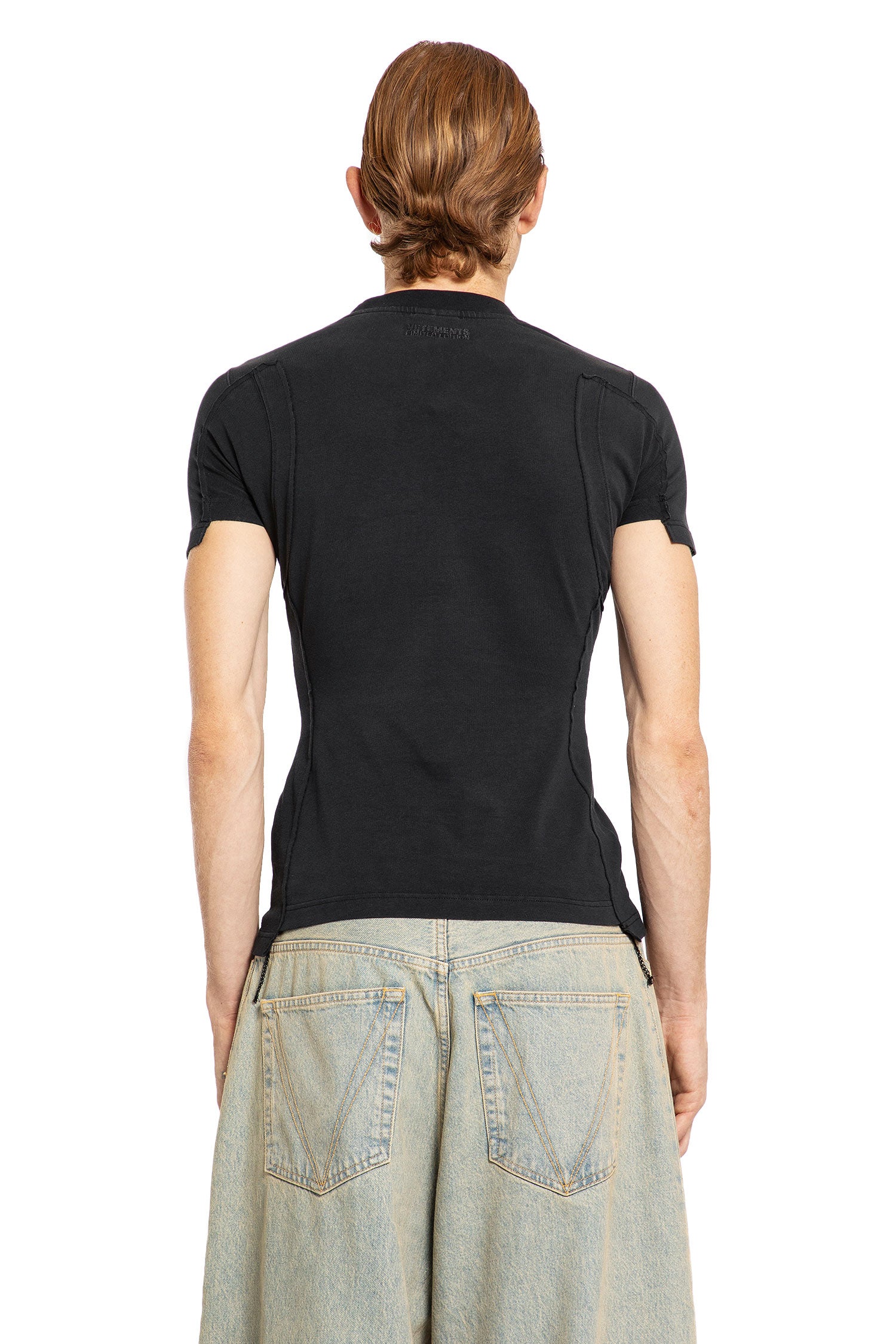 VETEMENTS MAN BLACK T-SHIRTS & TANK TOPS