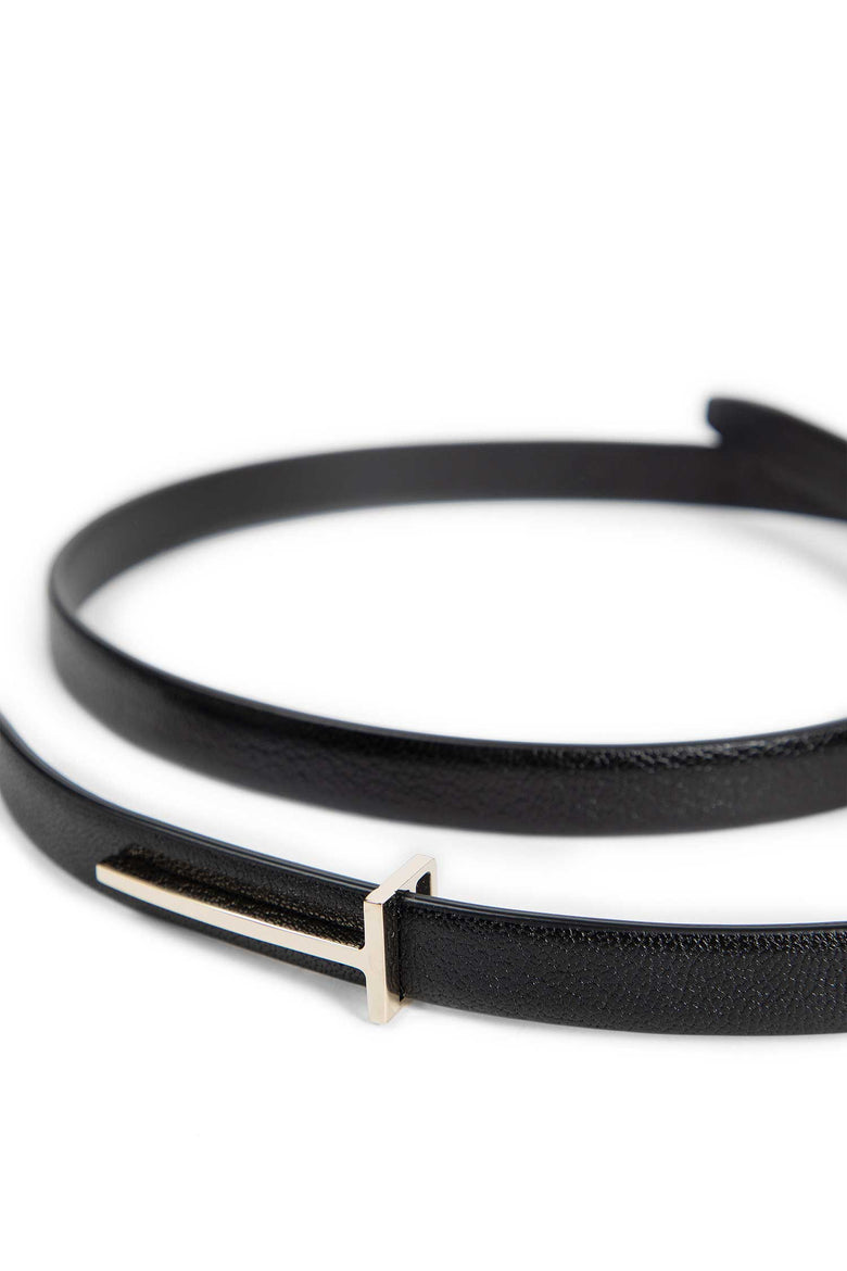 Supple Grain Leather Slim T Belt