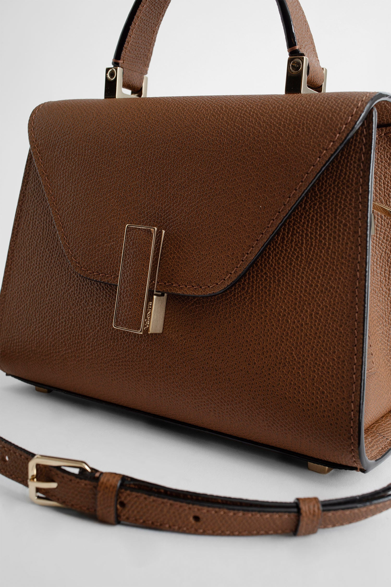 VALEXTRA WOMAN BROWN TOP HANDLE BAGS