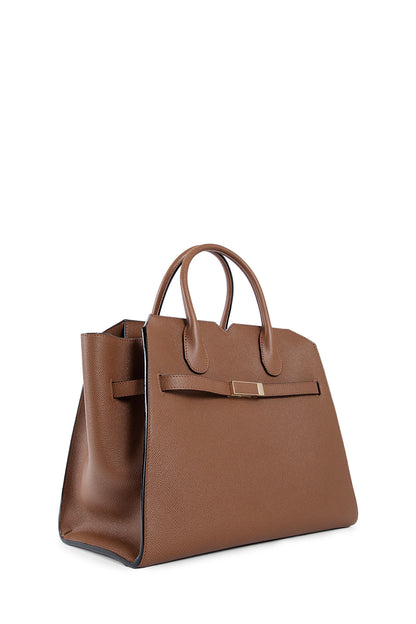 VALEXTRA WOMAN BROWN TOP HANDLE BAGS