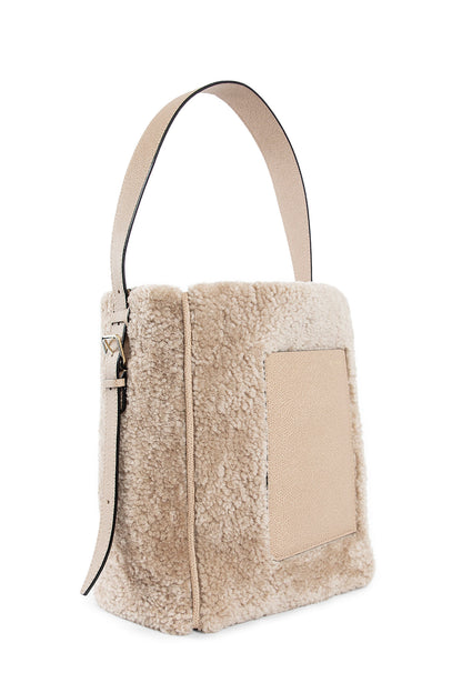 VALEXTRA WOMAN BEIGE TOP HANDLE BAGS