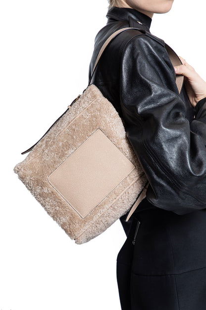 VALEXTRA WOMAN BEIGE TOP HANDLE BAGS