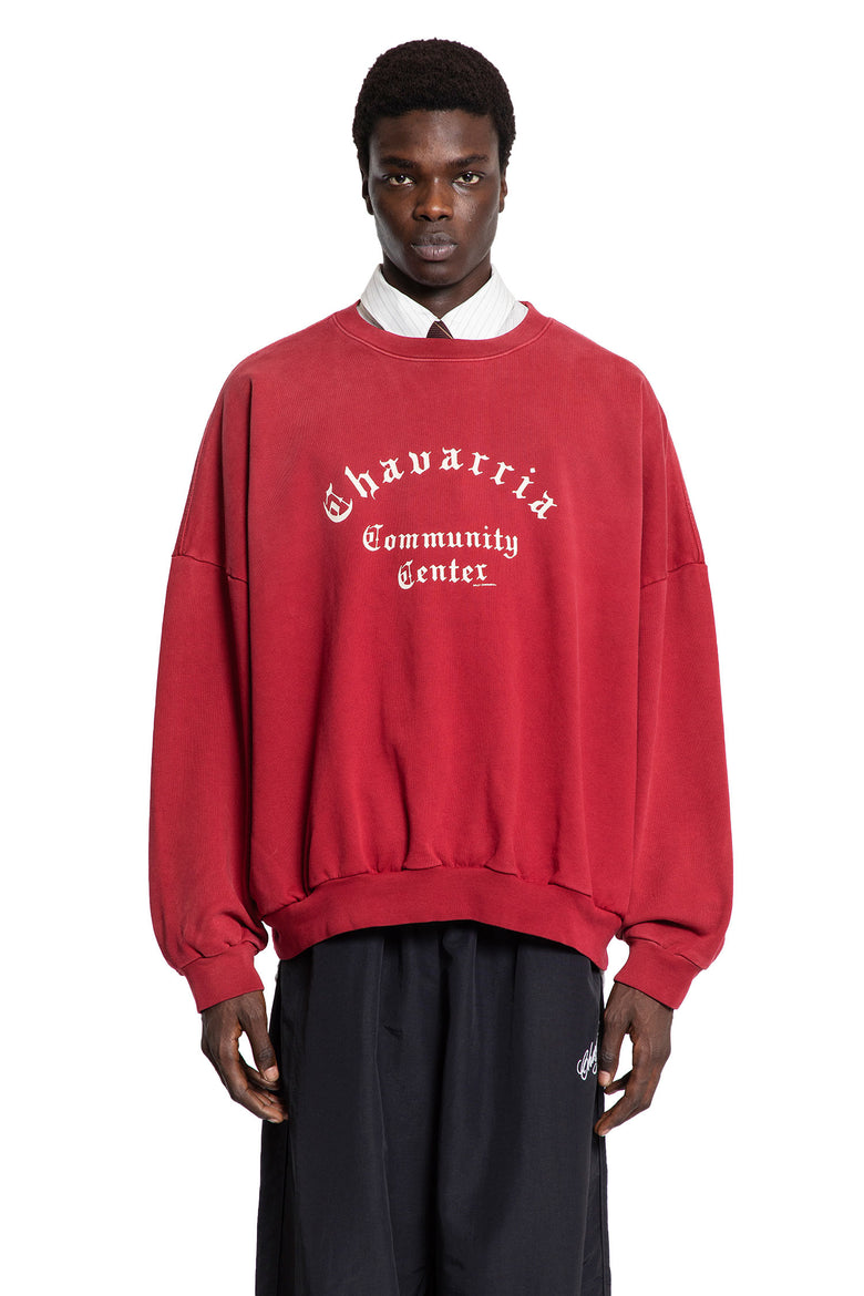 WILLY CHAVARRIA MAN RED SWEATSHIRTS
