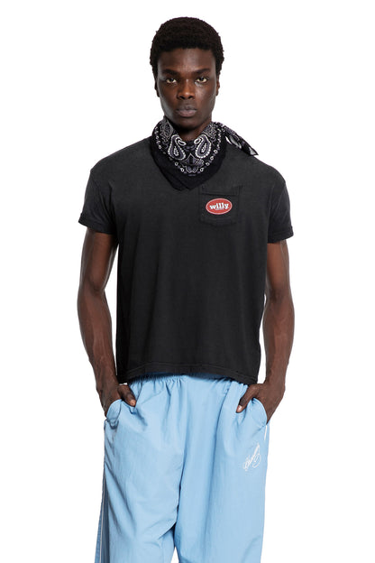 WILLY CHAVARRIA MAN BLACK T-SHIRTS & TANK TOPS