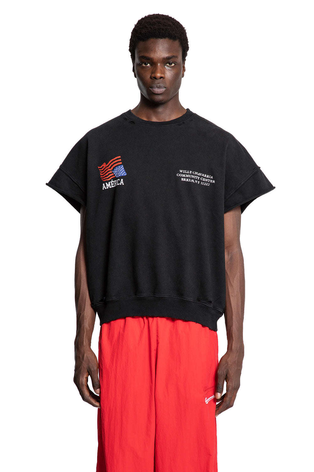 WILLY CHAVARRIA MAN BLACK T-SHIRTS & TANK TOPS