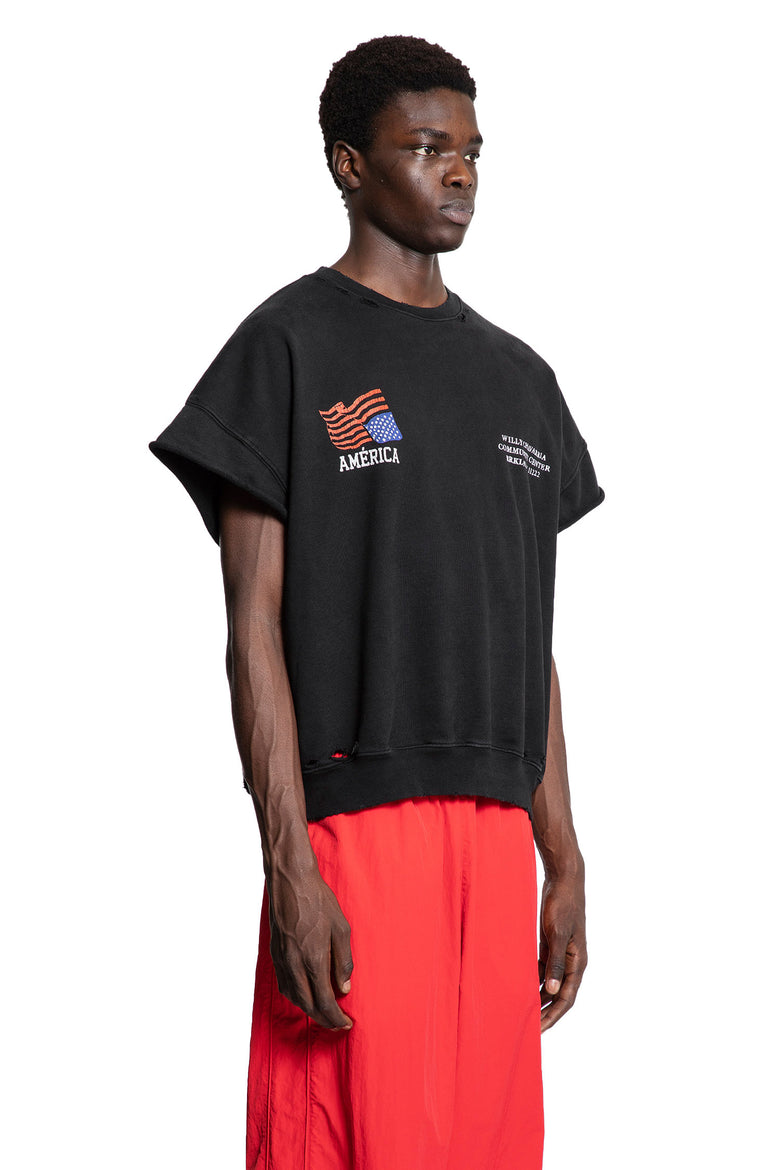 WILLY CHAVARRIA MAN BLACK T-SHIRTS & TANK TOPS