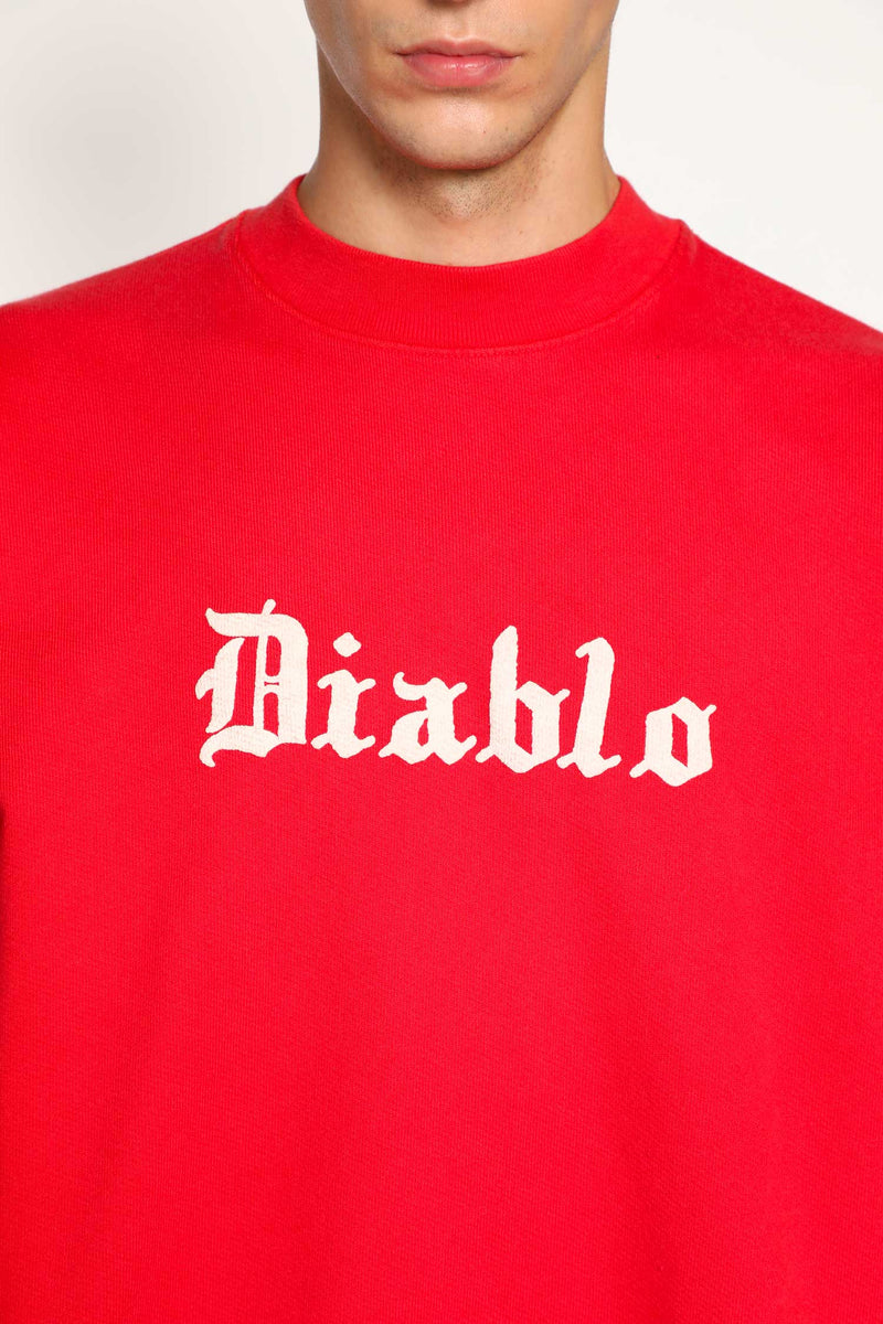 Diablo Cotton Crewneck with Logo