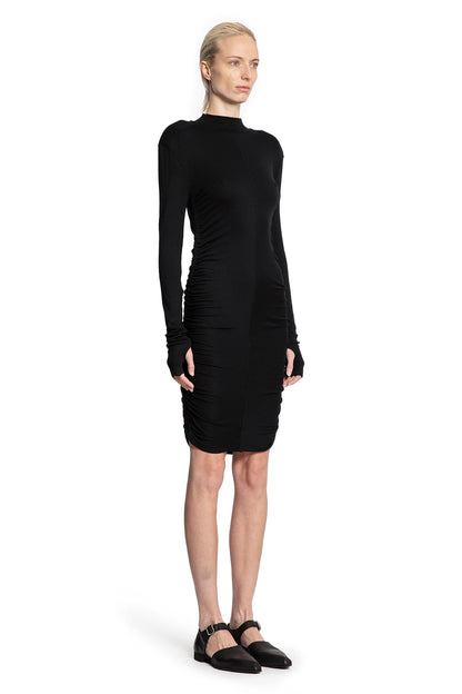 Ruched Mini Dress with Hand Gaiters
