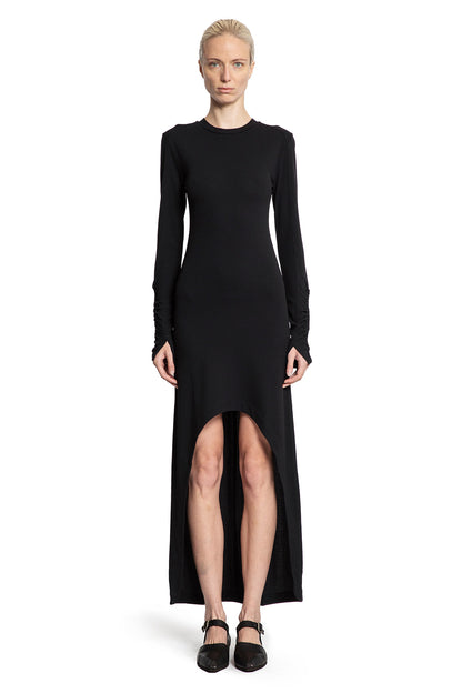Long Turtleneck Dress with Hand Gaiters