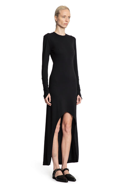 Long Turtleneck Dress with Hand Gaiters