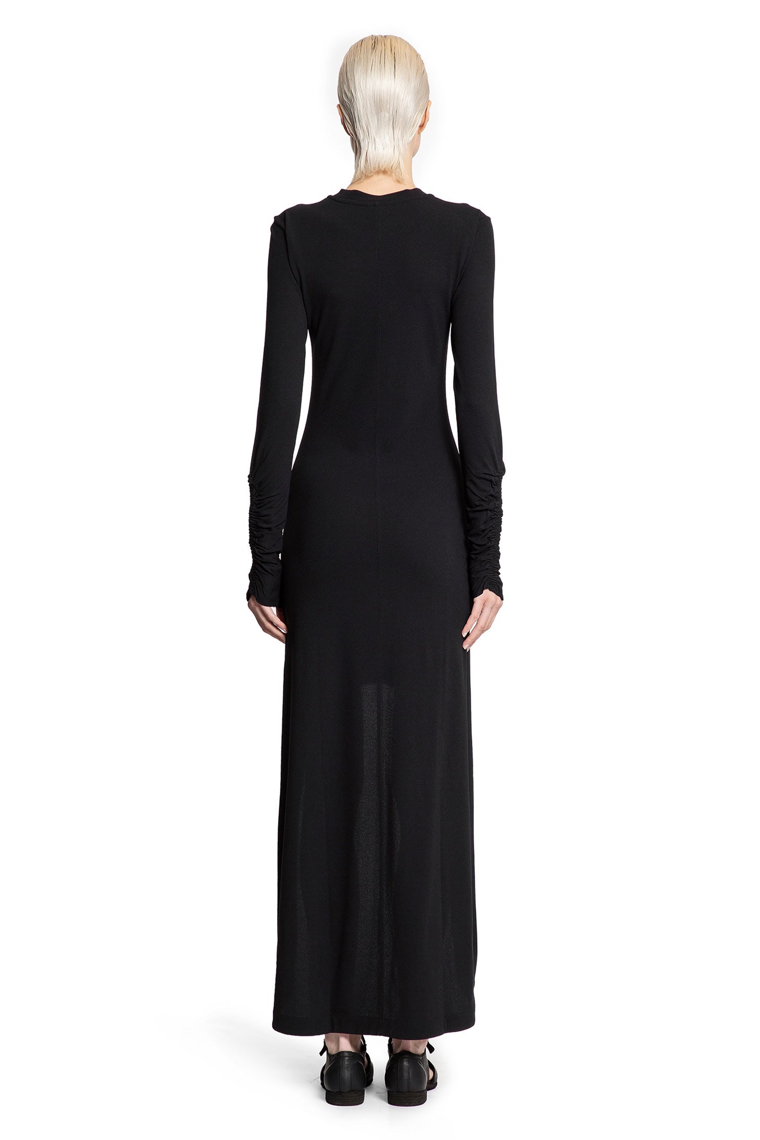 Long Turtleneck Dress with Hand Gaiters