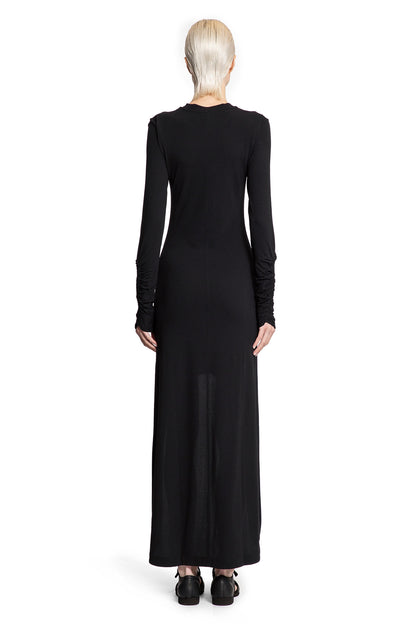 Long Turtleneck Dress with Hand Gaiters