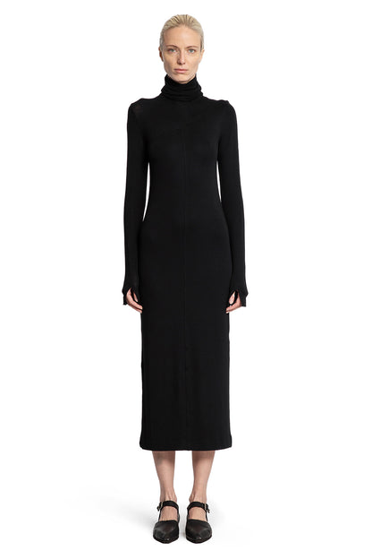 Turtleneck Dress with Hand Gaiters