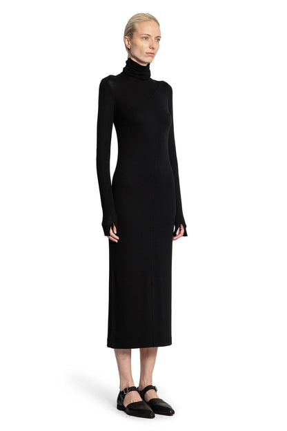 Turtleneck Dress with Hand Gaiters