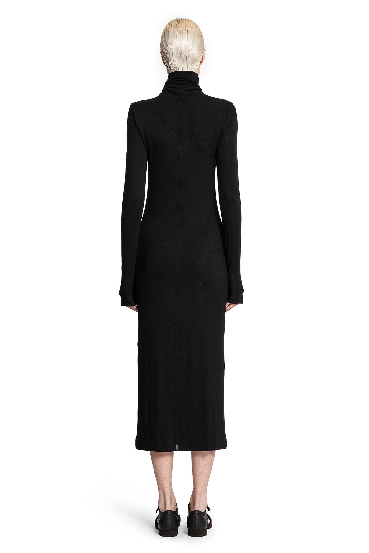 Turtleneck Dress with Hand Gaiters