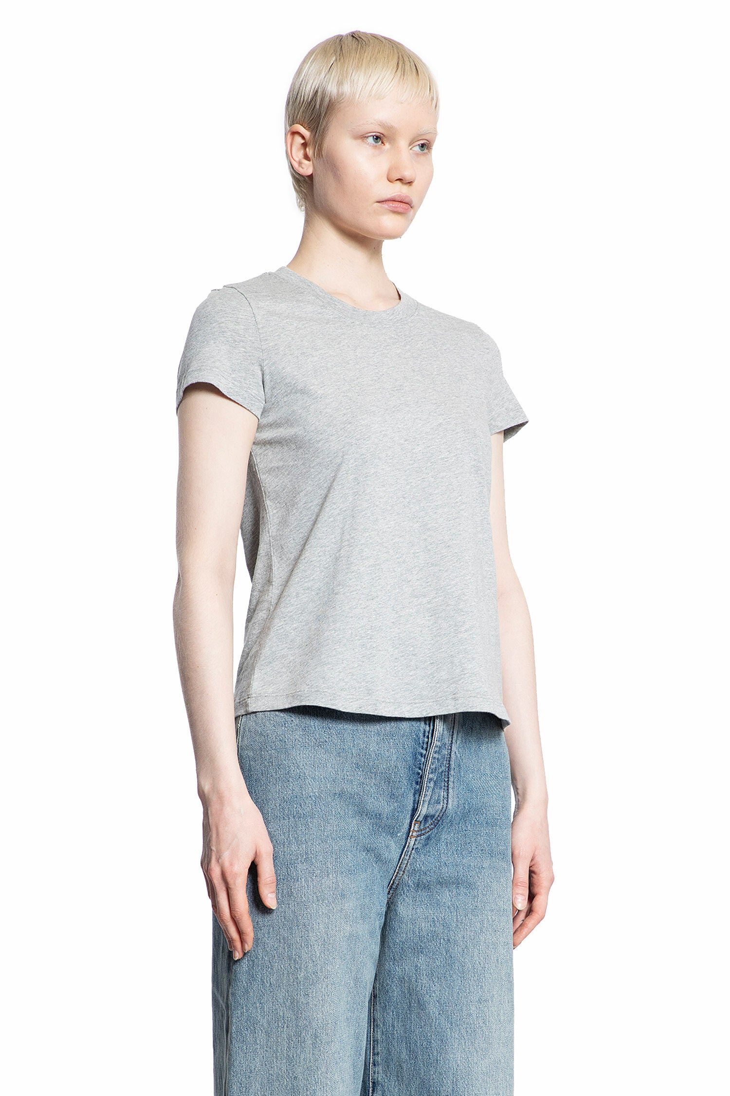 JAMES PERSE WOMAN GREY T-SHIRTS & TANK TOPS