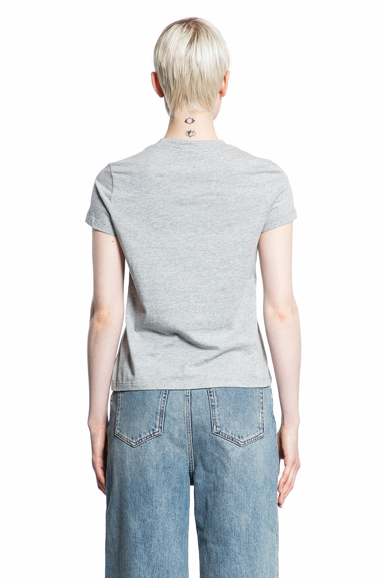 JAMES PERSE WOMAN GREY T-SHIRTS & TANK TOPS