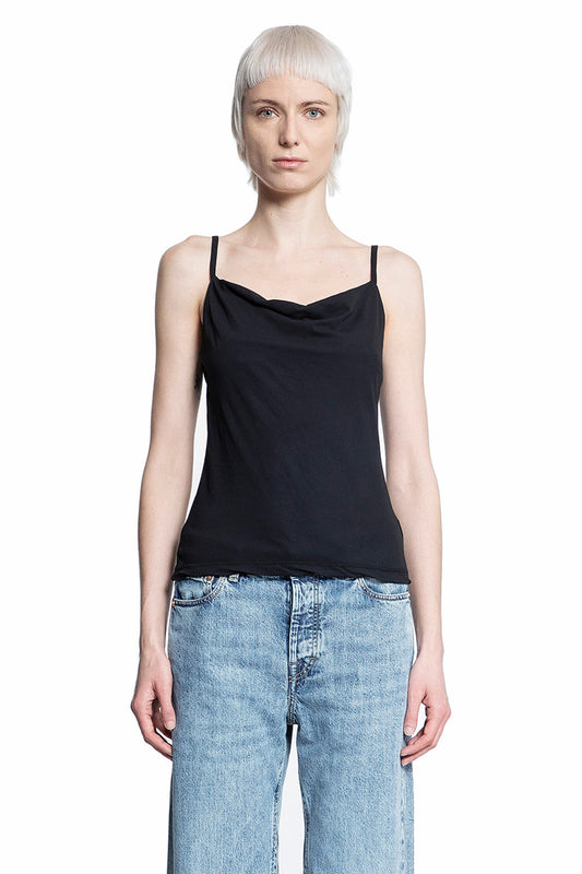 JAMES PERSE WOMAN BLACK T-SHIRTS & TANK TOPS