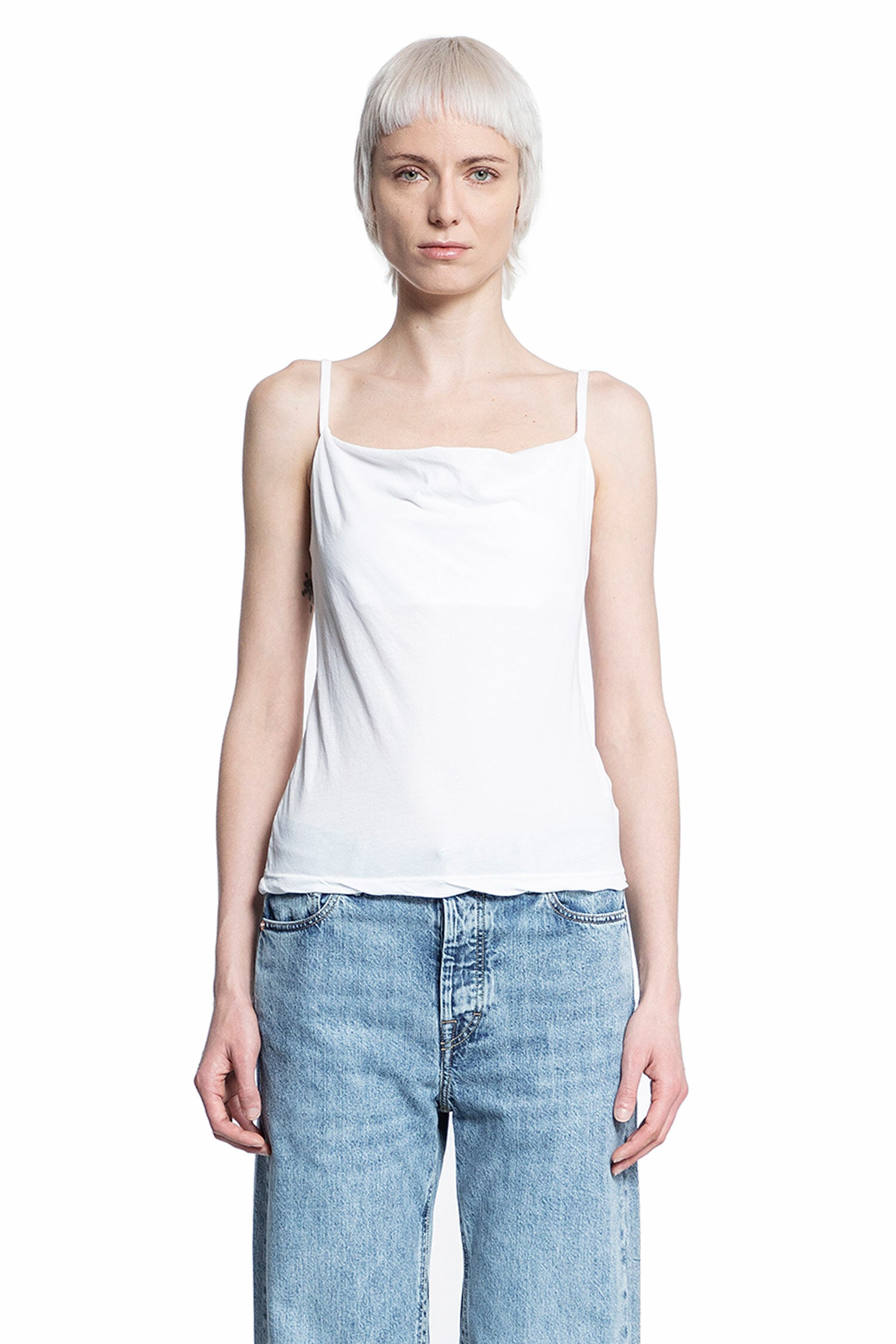 JAMES PERSE WOMAN WHITE T-SHIRTS & TANK TOPS