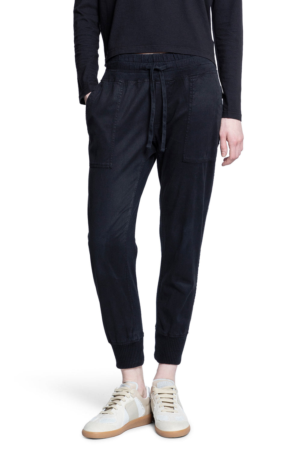 JAMES PERSE WOMAN BLACK TROUSERS