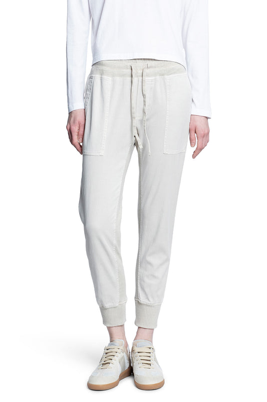 JAMES PERSE WOMAN OFF-WHITE TROUSERS