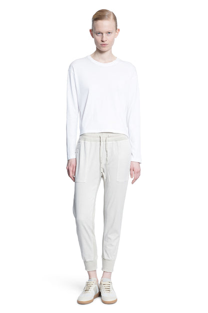 JAMES PERSE WOMAN OFF-WHITE TROUSERS