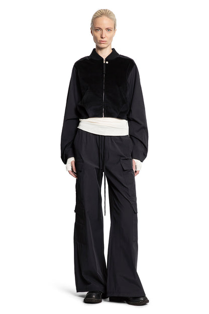 Cropped Bomber in Velvet and Nylon