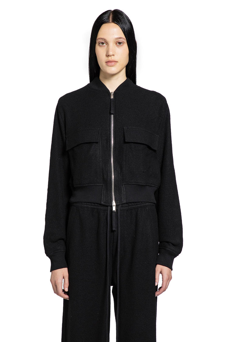 Cropped Wool Felt Bomber