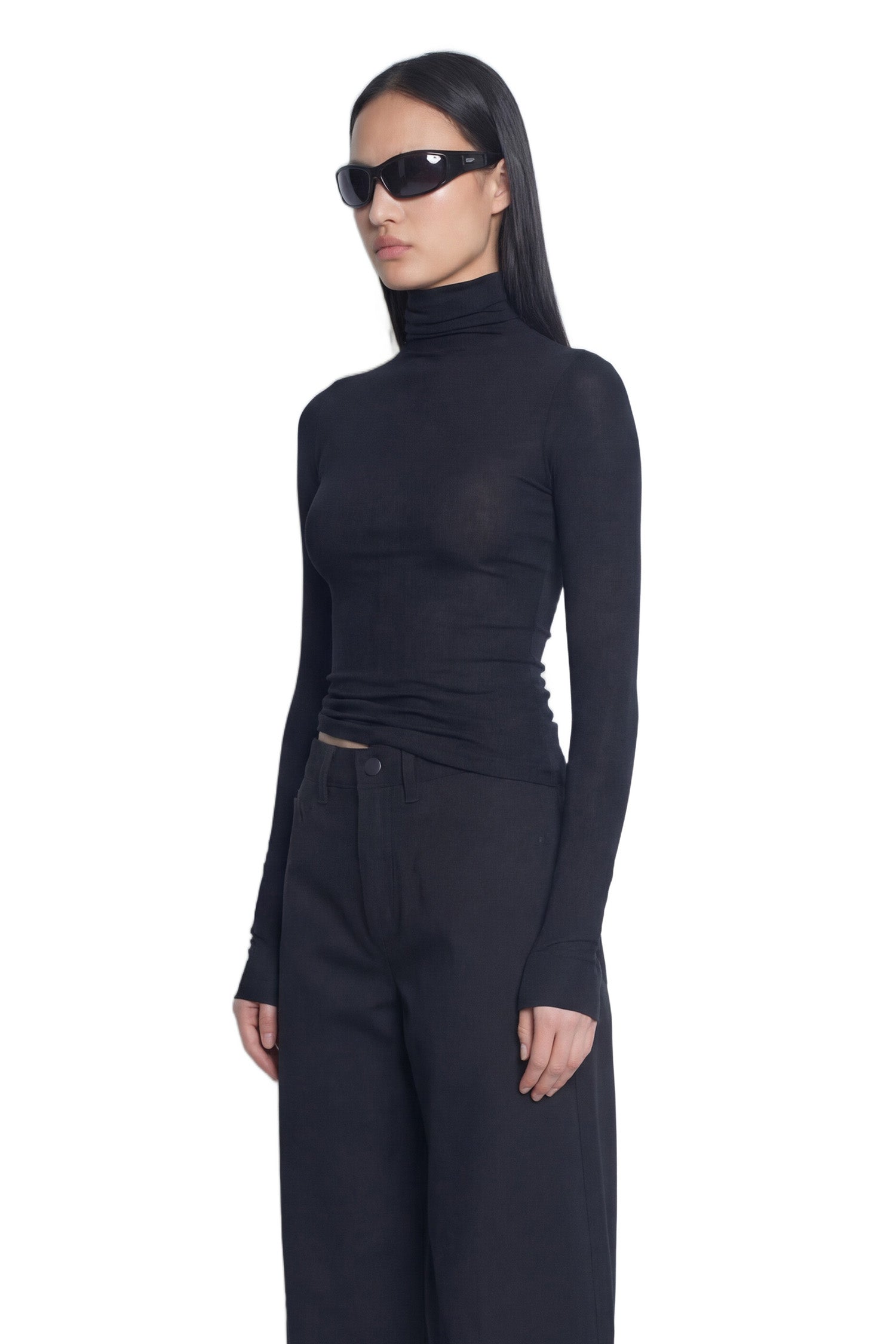 Super High Neck L/S Top