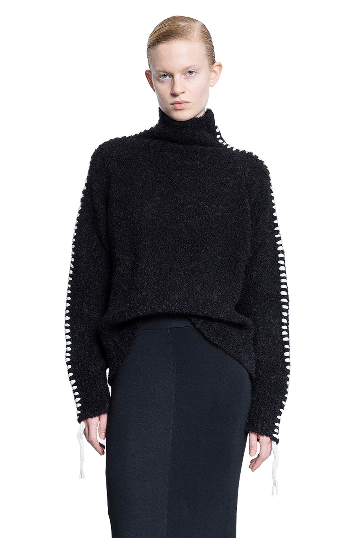 THOM KROM WOMAN BLACK KNITWEAR