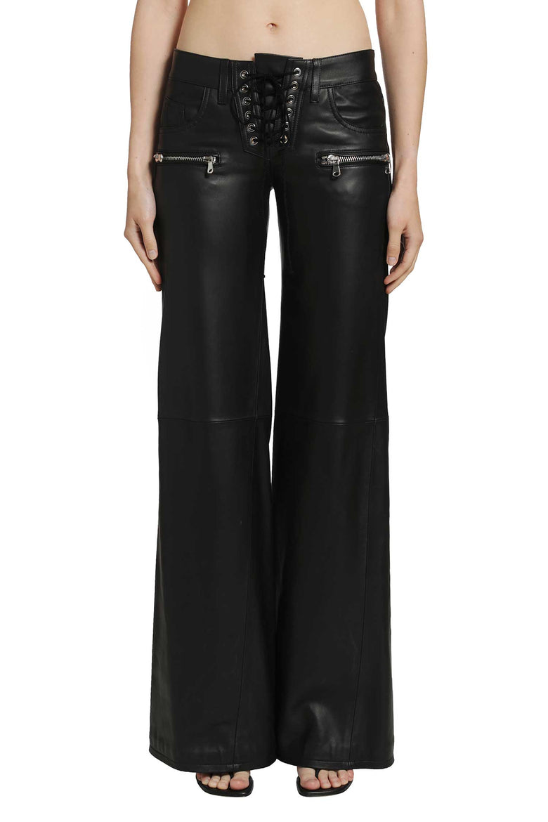
              NVL GARDE Low-Rise Lace-Up Flare Pants woman
            