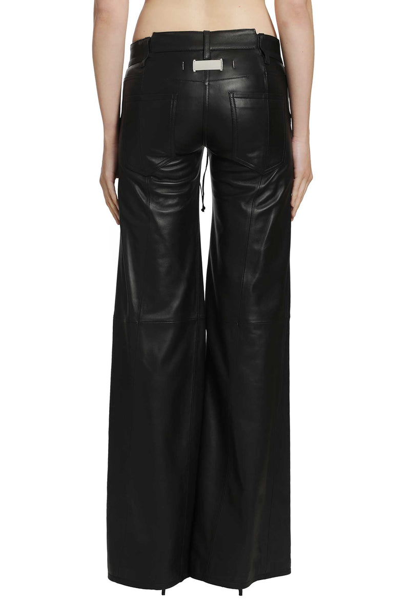 NVL GARDE Low-Rise Lace-Up Flare Pants woman