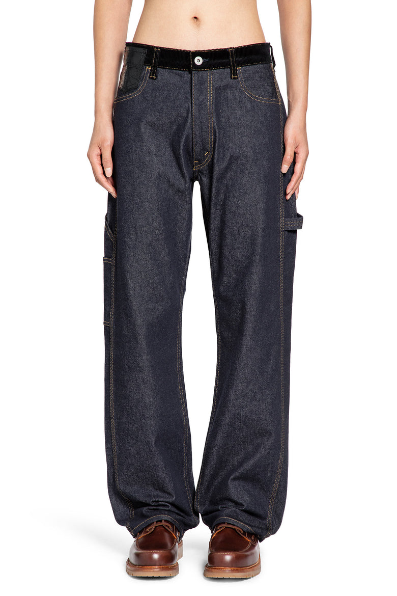 Paneled Straight Jeans