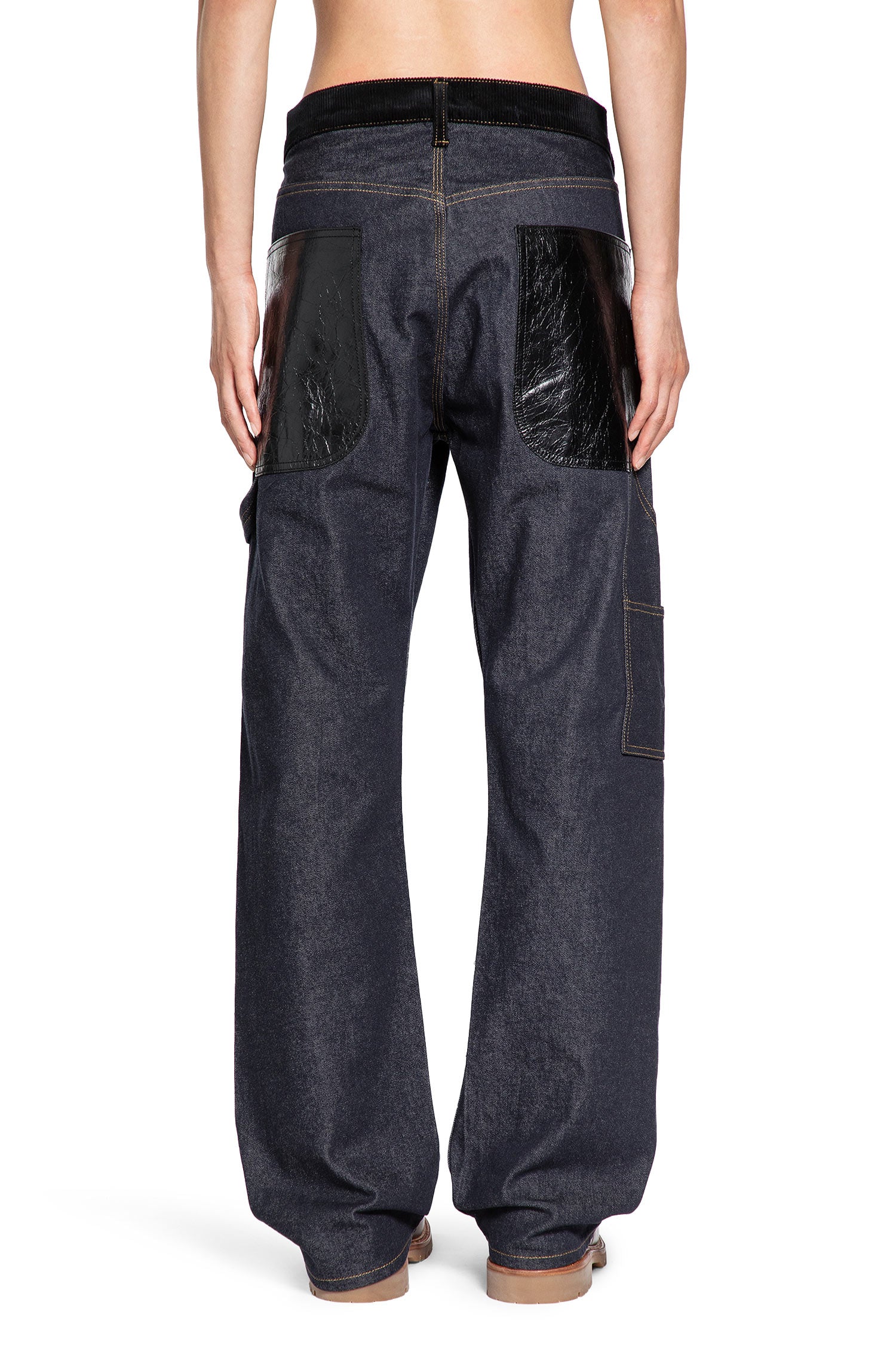 Paneled Straight Jeans