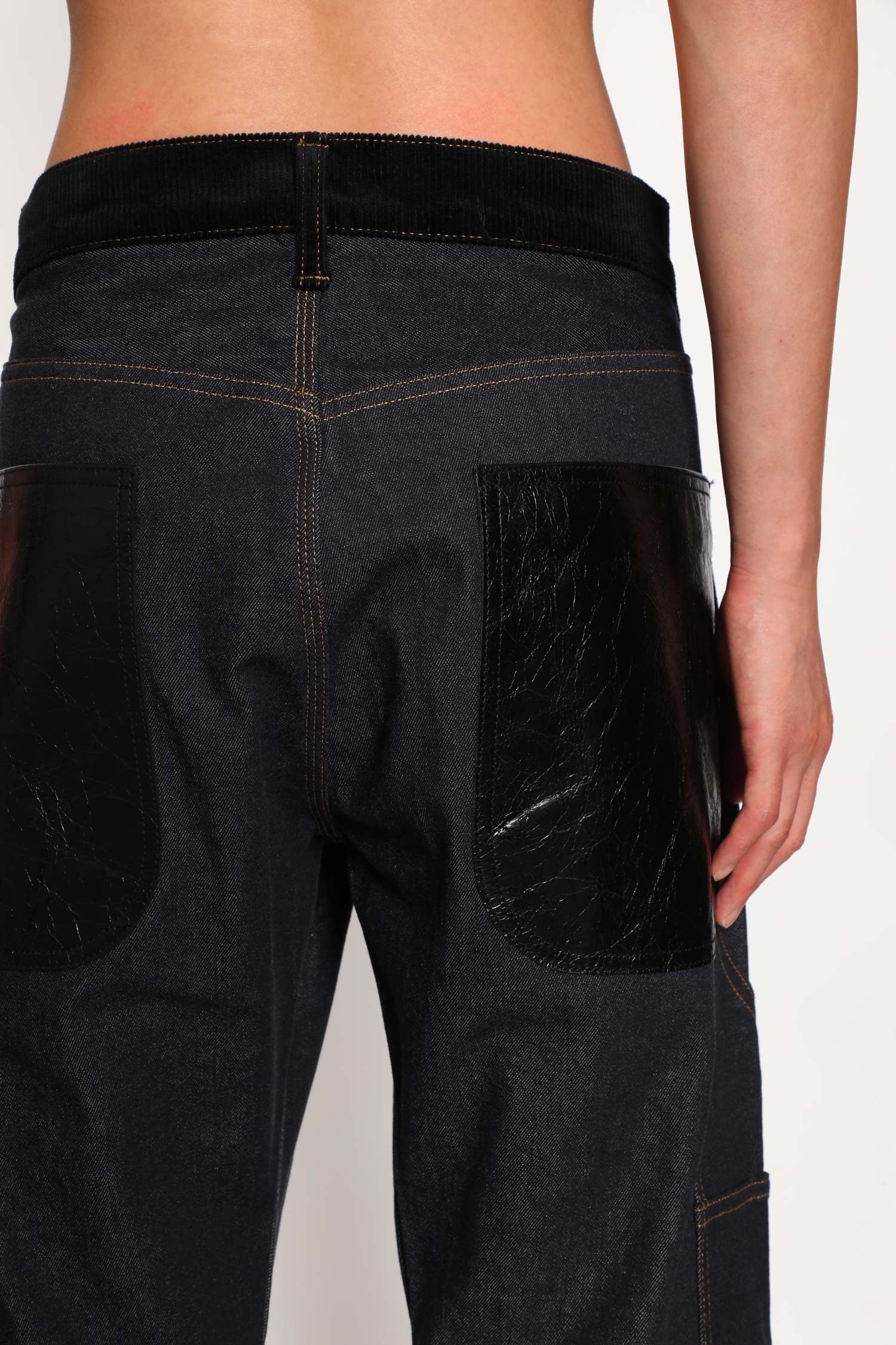 Paneled Straight Jeans
